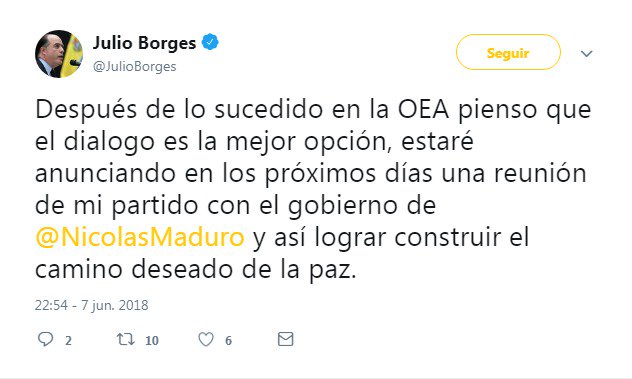 #JulioBorgesDescarado Este cobarde anoche tuvo un minuto de cordura, pero le duró poco, borro este tweet a los pocos segundos. Cobarde "MIKE PENCE LO REGAÑO"