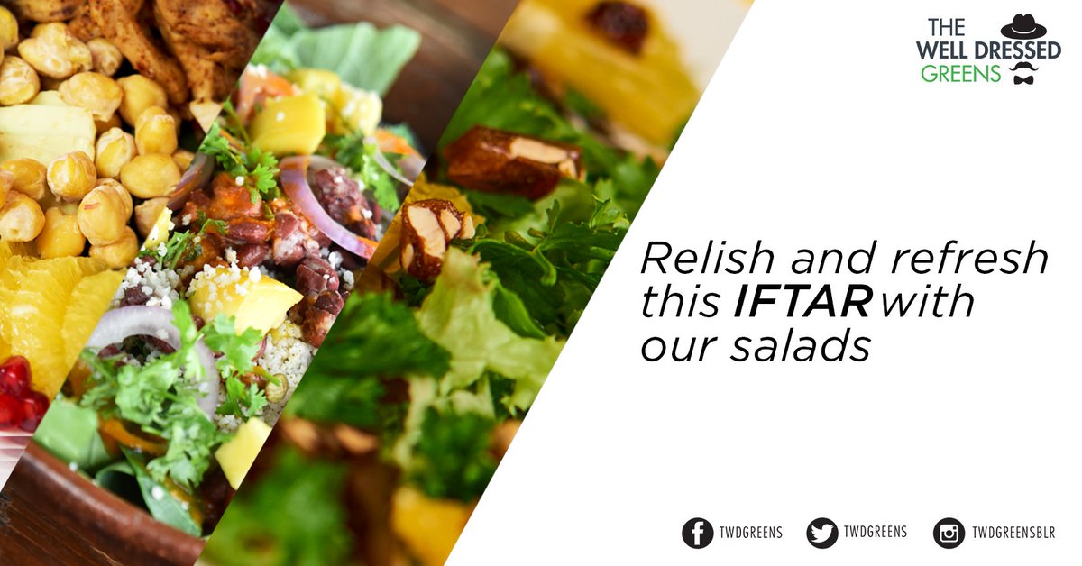 twdgreens's tweet photo. Have a well balanced Iftar meal with dates, soup, salad, a main dish, fruits and a small piece of a Ramadan sweet. 
#twdgreens #twdgreensblr #thewelldressedgreens #iftar #behealthy #bengaluru #kormangala #iftarspecials #salads #saladbar #iftar2018 #ramadan #ramadanspecial https://t.co/maXIddQn2E