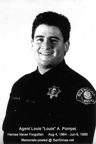 crowther439's tweet photo. Hard to believe it was 23 years ago thst you were taken from us, your family and your community!  Miss you Lou! #Glendora #AgtLouisPompei  #LODD https://t.co/D5tDylZ33V