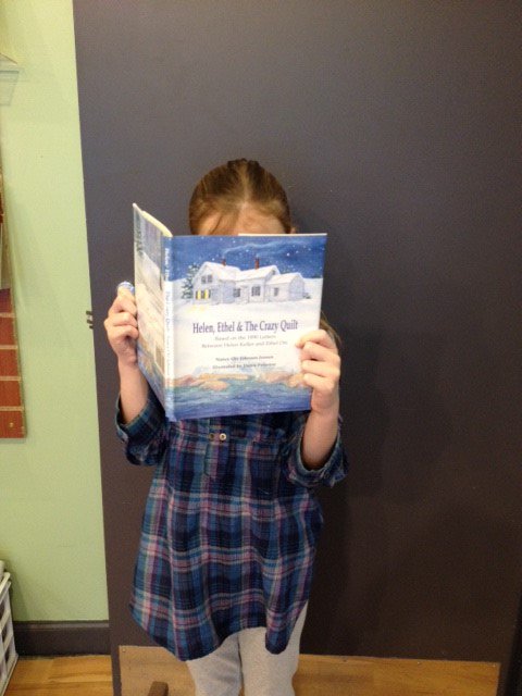 mainehistory's tweet photo. Our staff LOVES books, & we have staff recommended books in our Museum Store. One of our favorite visitors, little Helen, has written a pick for us: "Helen, Ethel and the Crazy Quilt" by Nancy Orr Johnson Jensen. Come on in and check out her review! #StoreSaturday https://t.co/mQi2JAxCxc