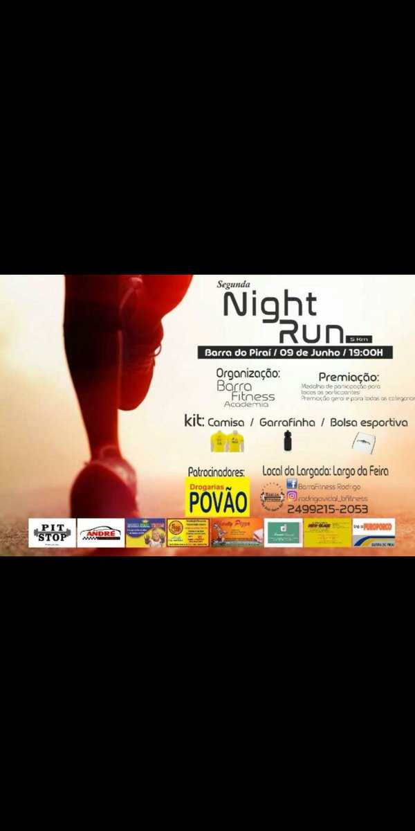 Mikael77079897's tweet photo. Outro desafio a ser quebrado hoje 🏃
#nigthrun
#vailindo #Treinaquevem https://t.co/DAX0gKyerD