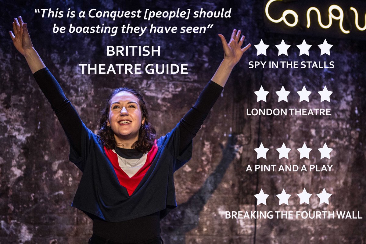 pearshapedplays's tweet photo. Tonight is our VERY LAST show of #Conquestplay @BunkerTheatreUK
We've had so much fun double billing with #DontPanic from @on_thebutton We'd love to see you there to celebrate the end of an amazing run!
You can get a double bill ticket for £18 here: https://t.co/UsMo6iyt6G https://t.co/3Kt10KM1Gr