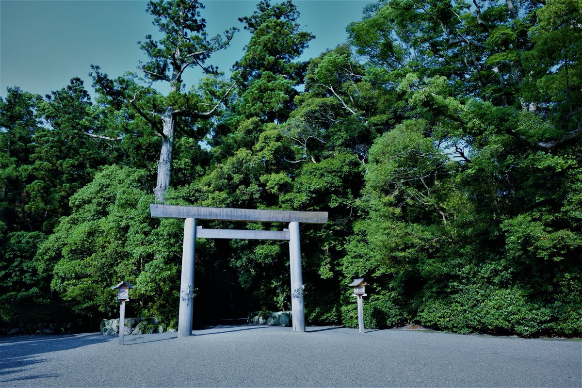 hinode1010's tweet photo. @teishi_chugu こんばんは^ ^

久々にお伊勢参りをさせていただき、とても良い気分転換になりましたよ！
梅雨入りしてしっとりした参道が、なかなか気持ちよかったです。

写真は、3年前の6月に参拝した外宮の様子です。 https://t.co/1x0Y6SexCh