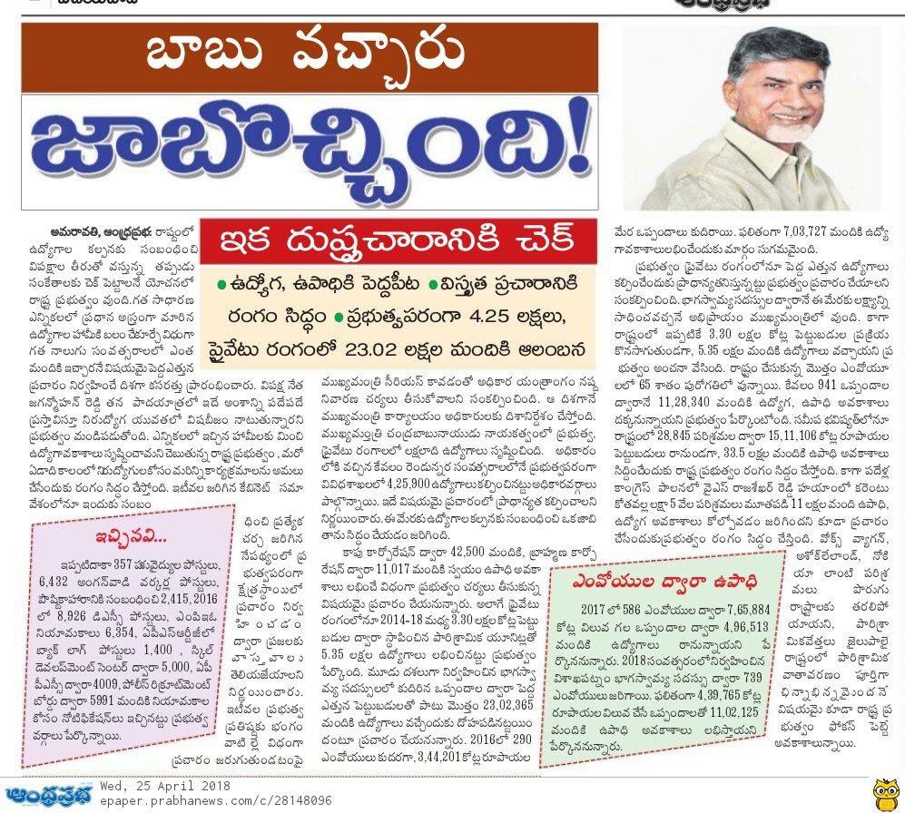 #4YearsOfGoodGovernance బాబు వస్తే, జాబు అనే బ్రాండు కు సంపూర్ణ న్యాయం చేశారు!

#NTRBharosa #ChandrannaBima #TDP #TeluguDesamParty #NaraChandrababuNaidu #NTR #TeluguDesamPartyOfficial #TDPTrending  #ChandrababuNaidu #ntrbiopic