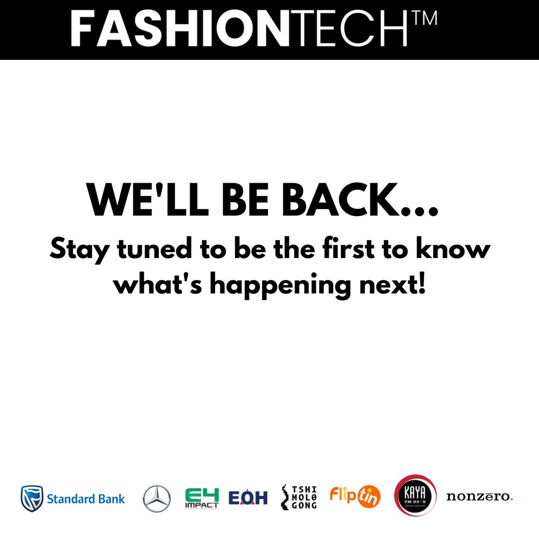 We've said it before and we'll say it again: #FASHIONTech™ Africa is just getting started! Keep an eye out, we'll be back! 😉🎉🎉