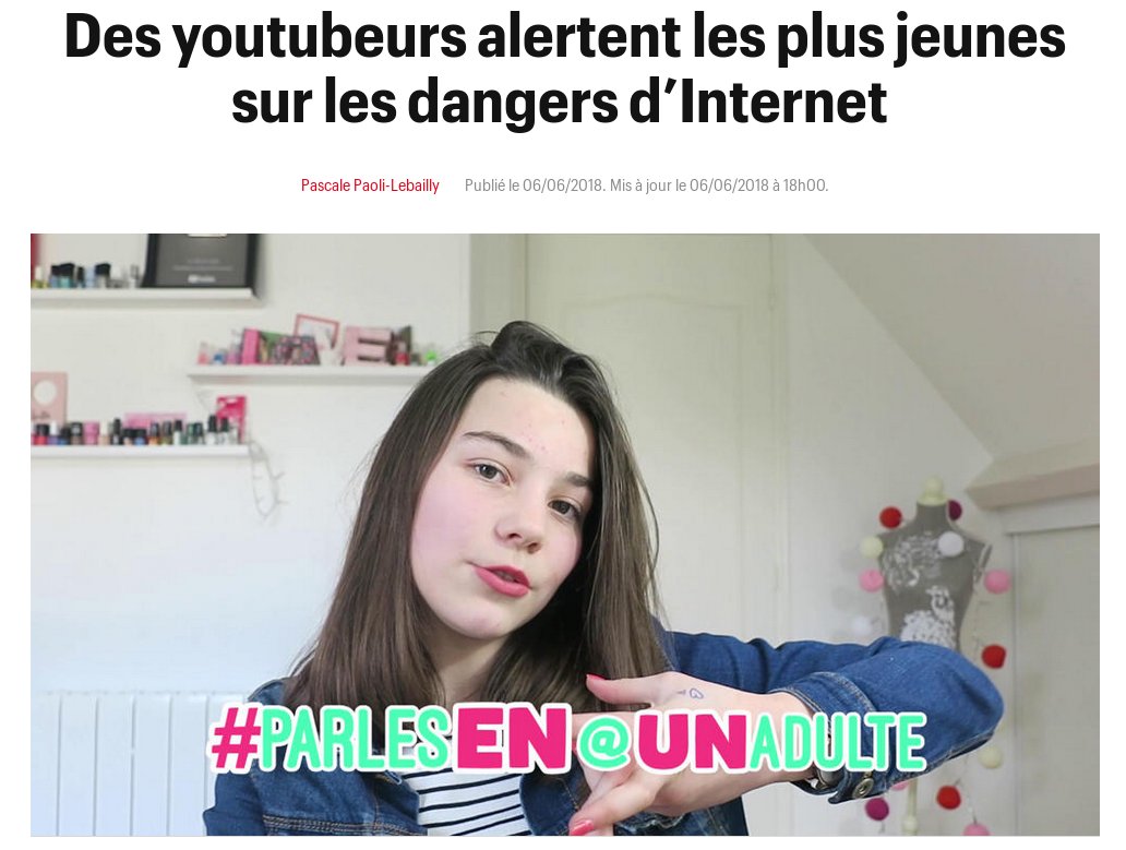 CapCdi's tweet photo. [#EducNum] Des #ados #youtubeurs incitent les plus jeunes à la prudence sur #internet via @gulli, tour d'horizon des campagnes de #prevention /@Telerama >https://t.co/10cGt7gbZp #Numerique #ReseauxSociaux https://t.co/o93kwr9hyS