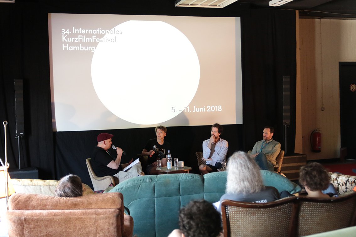 #gettingpersonal with the #filmmakers Alex Gerbaulet, Alexandre Larose and the festival director Minimalen Kortfilmfestival in Trondheim, Per Fikse. #panel #ikff2018 #internationaleskurzfilmfestivalhamburg #shortfilmfestival #kurzfilm #shortfilm #kurzfilmfestival #hamburg #talk