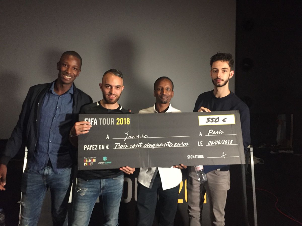 mahamatche's tweet photo. 1/2 Encore une belle performance pour un de nos joueurs @GSquad_FR . @YazinhoFIFA c'est hissé en finale nationale de la #FifaTour2018 ! Malgré la défaite, on est très fière et heureux pour lui. Bravo au gagnant @LOSC_Sneaky et au TOP 3 @PEST_Jitazz https://t.co/MtVdUOykUM