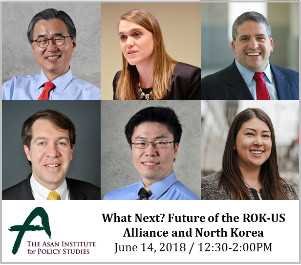 AsanInstDC's tweet photo. Join us on June 14!
Asan Seminar: What Next? Future of the ROK-US Alliance and #NorthKorea featuring @KelseyDav @AbeDenmark @snydersas and @asaninst experts Choi Kang, Go Myong-Hyun, @EileenBlock 

RSVP here: https://t.co/qH8VHH76fd https://t.co/7YBi8LSpkm