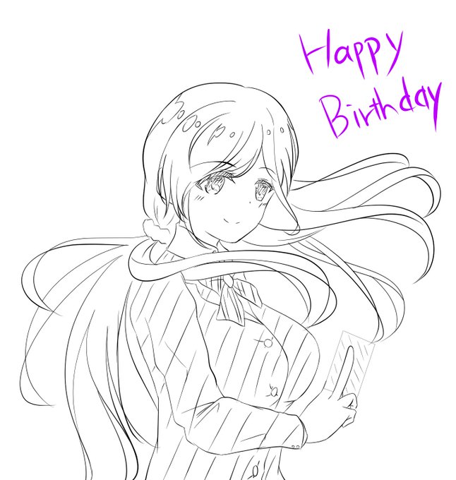 のんたん誕生日おめ～(*'▽`*)(遅くなった&着色なしでごめんよ…#東條希生誕祭2018 