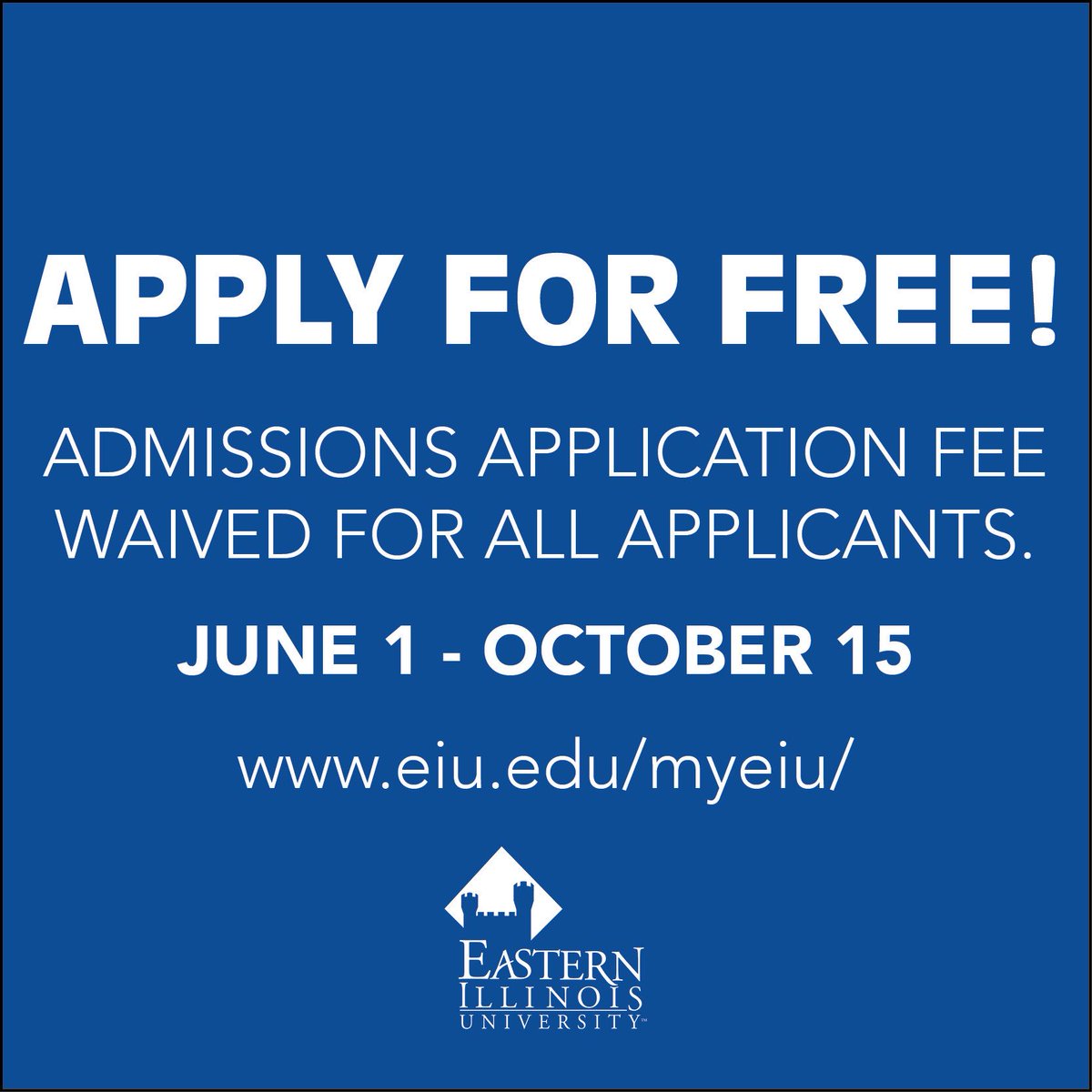 Have some free time this weekend? Register for our June 25th Open House or apply for admission! The application is free. #EIU #FuturePanther