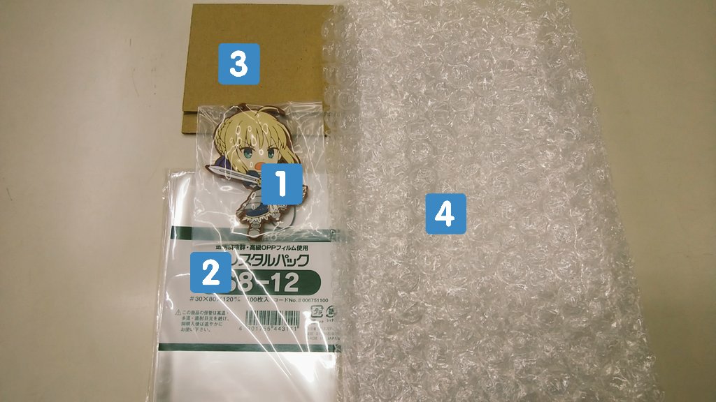 交換品の梱包メモ