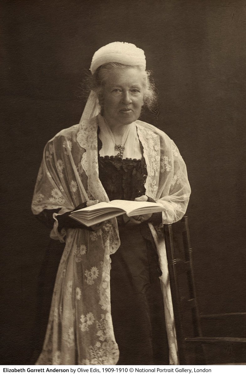 NPGLondon's tweet photo. Elizabeth Garrett Anderson, #suffragist and the first woman in Britain to openly qualify as a physician, was born #onthisday in 1836. https://t.co/yDl4XePozn