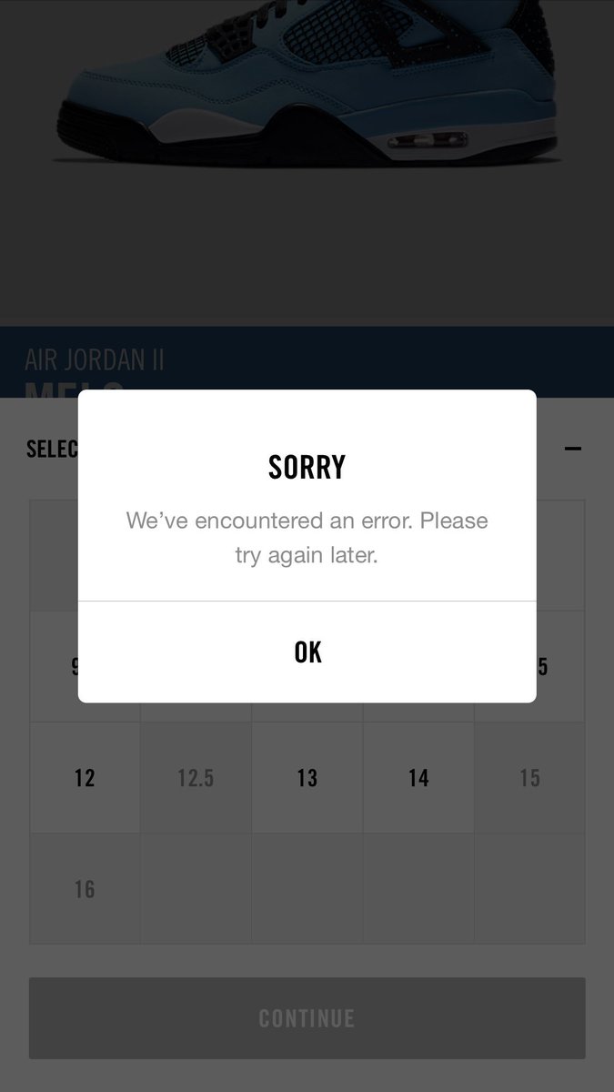 CoreDejour's tweet photo. #nike #snkrs thanks for nothing https://t.co/QerqSipS3V
