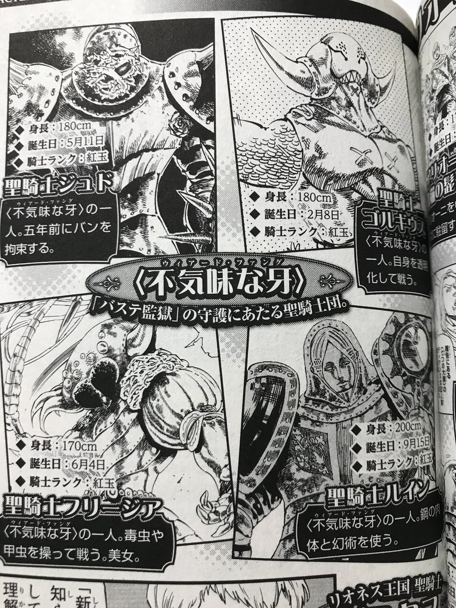 とかち ところですっごい今さらなんですけど不気味な牙 ウィアードファング のジュド バンを捕まえたって実績があるのに聖騎士ランクが他のメンバーと変わらない紅玉っておかしくないですか 実質この人が隊長だったよね 多分 七つの大罪