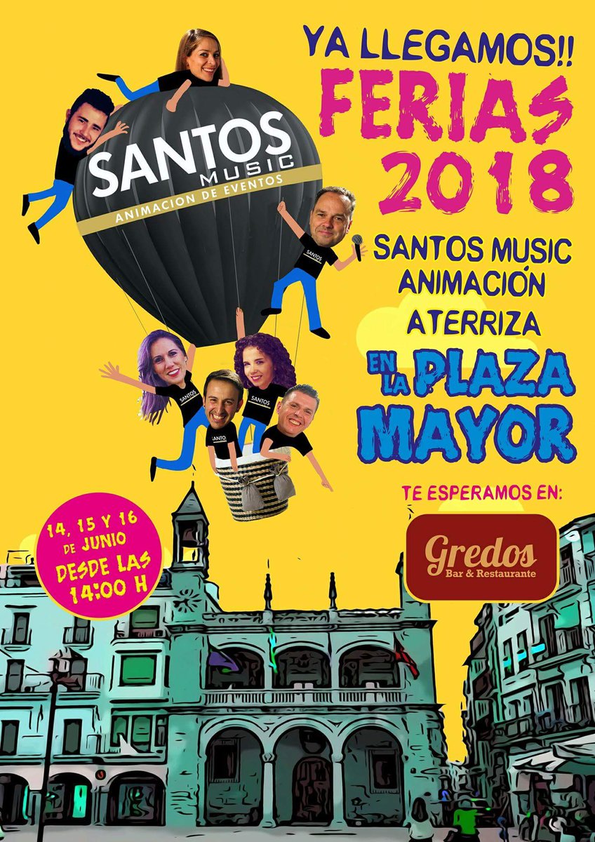#FeriaSantosMusic #Yquemequitenlobailao
#EstasFeriasNosMultiplicamos #Feria2018
#EstamosEnlaCatedral #EstamosEnlaPlaza
#SigueloEnDirecto