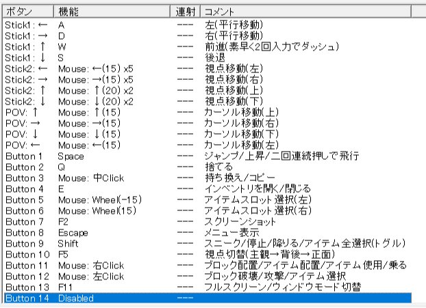 Tomoyachan Pc版のマインクラフトもコントローラーで操作したくなったので Joytokeyで設定してみた 最近はswitchやps4のコンシューマー版ばかり遊んでたので コントローラー操作のほうが快適かも
