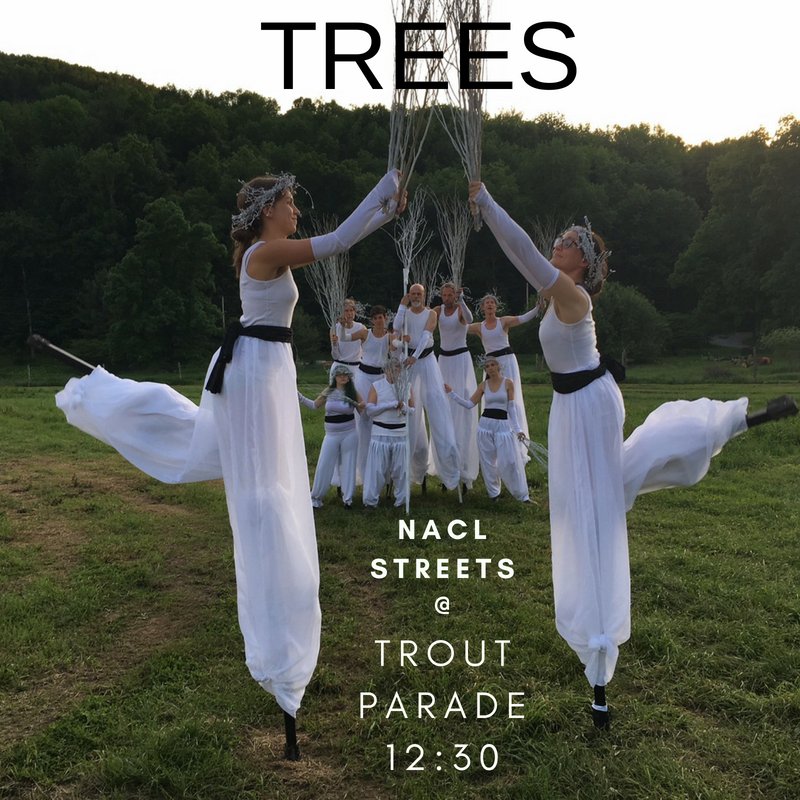 MelissaBell_wtr's tweet photo. SHOW DAY! TREES at 12:30 TODAY, Saturday 6/9 at the Trout Parade in Livingston Manor. The Parade follows the performance at 1pm!  #catskills #troutparade #freecatskills #Festivals @NACLTheatre https://t.co/kNhBQV8Cft