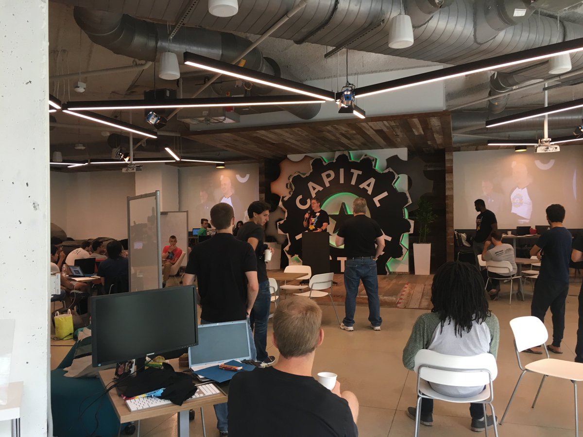 factom's tweet photo. And we're live at @CapitalFactory! Check us out at https://t.co/TnALgpSzYU
#FactomHackathon
#AustinBlockchain https://t.co/umTwVUdCYT