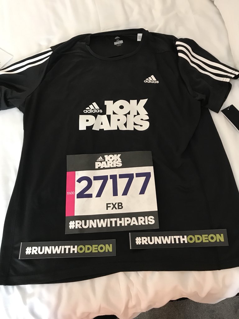 fxbrunet's tweet photo. Prêt pour demain ! #RunWithParis @adidas10kParis #RunWithOdeon 🏃 https://t.co/dgVzmt9PRM