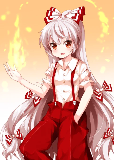#深夜の真剣お絵描き60分一本勝負 藤原妹紅 