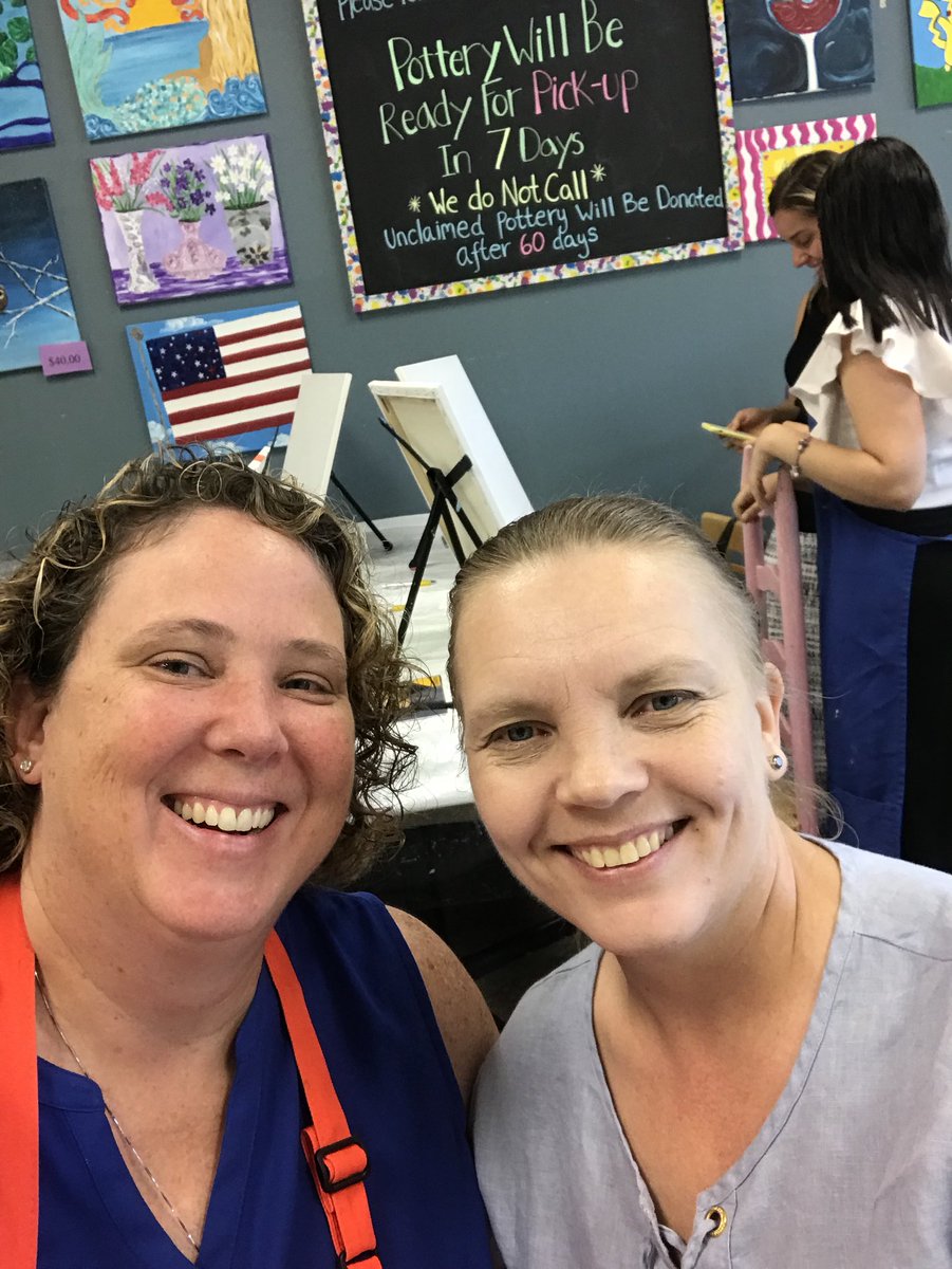 Great idea <a href="/realdealfirmmgt/">Sam Grovenstein Deal</a> for a Saturday morning networking and painting with <a href="/atl_data_women/">SheTalksDataATL</a>.  Meeting Paula from Finland was a bonus!