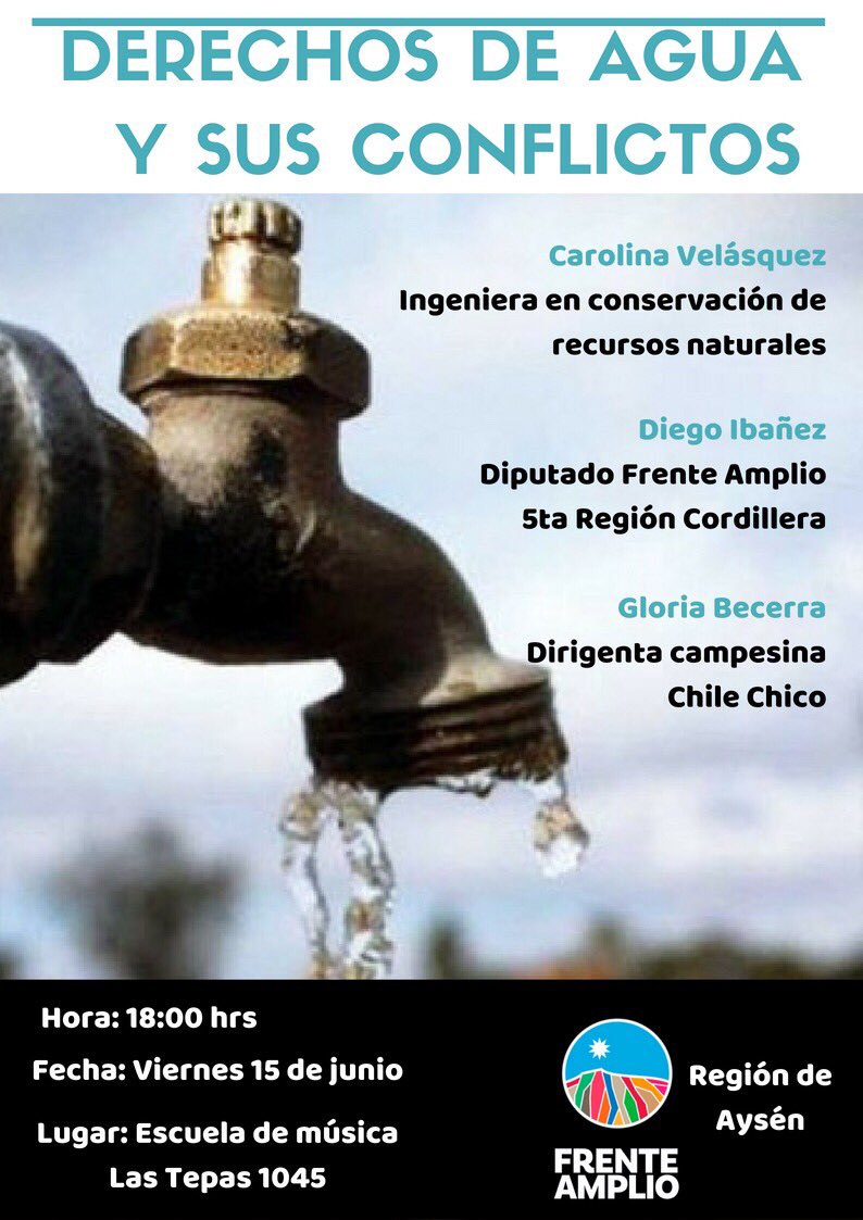 FA_Aysen's tweet photo. Dejamos a todos y todas invitados a este importante foro donde contaremos con la presencia del Diputado @diego_ibanezc, además de la Ingeniera en RRNN, Claudia Velásquez y Gloria Becerra, dirigenta campesina de #ChileChico 💡 https://t.co/6LFiNSrTtH
