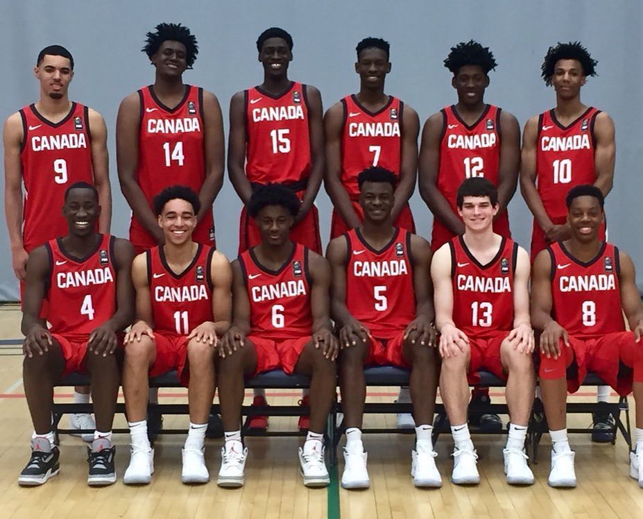 2018 Canadian Men’s Junior National Team competing at the #FIBAU18Americas June 10-16 #WeAreTeamCanada