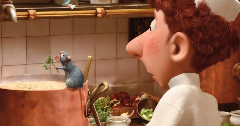 Ratatouille (2007)- REALLY CUTE- a rat who wants to be a chef finds himself inside a well known restaurant in paris- anYoNe CaN cOOK- i really want to eat everything in this movie???- this made me want to be a chef :((