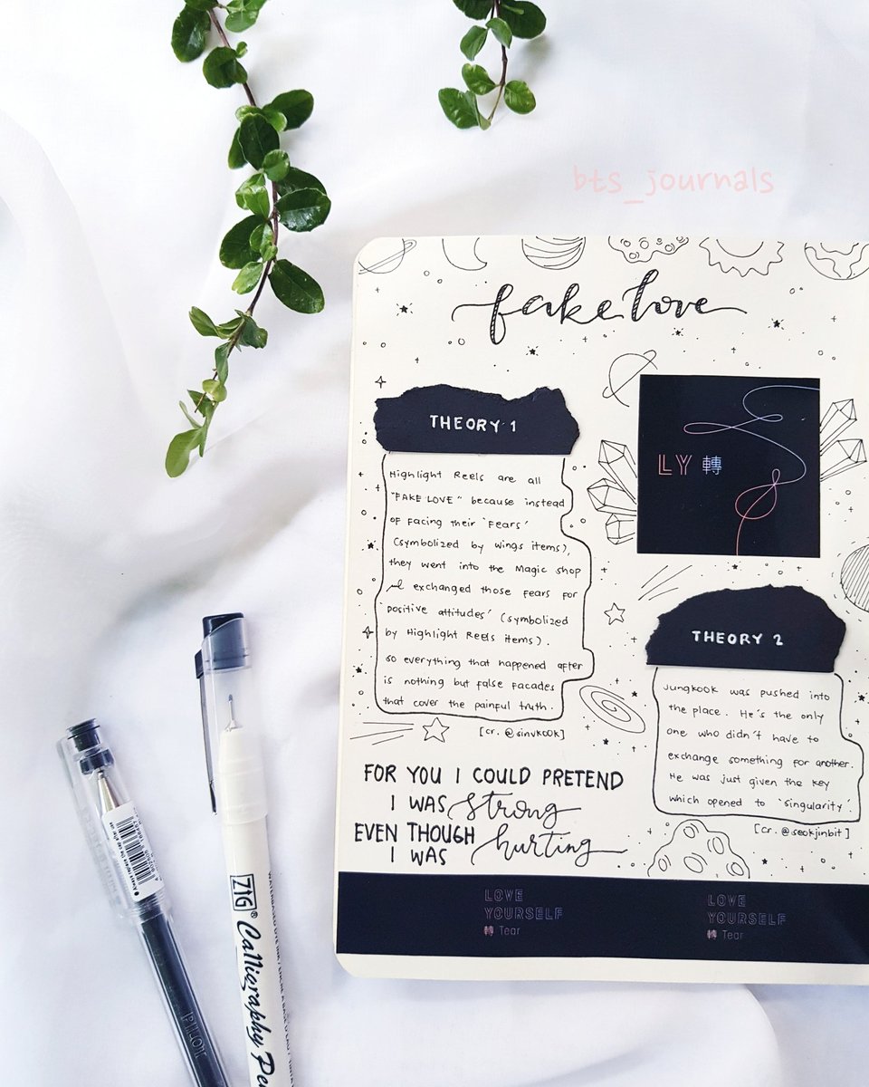 bts_journals's tweet photo. I am not confident with my drawing skills but I love creating journals to document my daily ARMY life. 

Hope this one counts for #FakeLoveCreate project by @btsanalytics &amp; @btschartdata ♡♡ https://t.co/I8Qxd6XN4m
