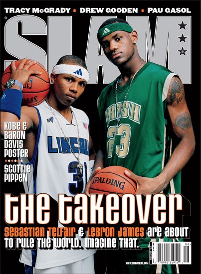 (2002) Sebastian Telfair and Lebron James on the cover of Happy Birthday Sebastian!  