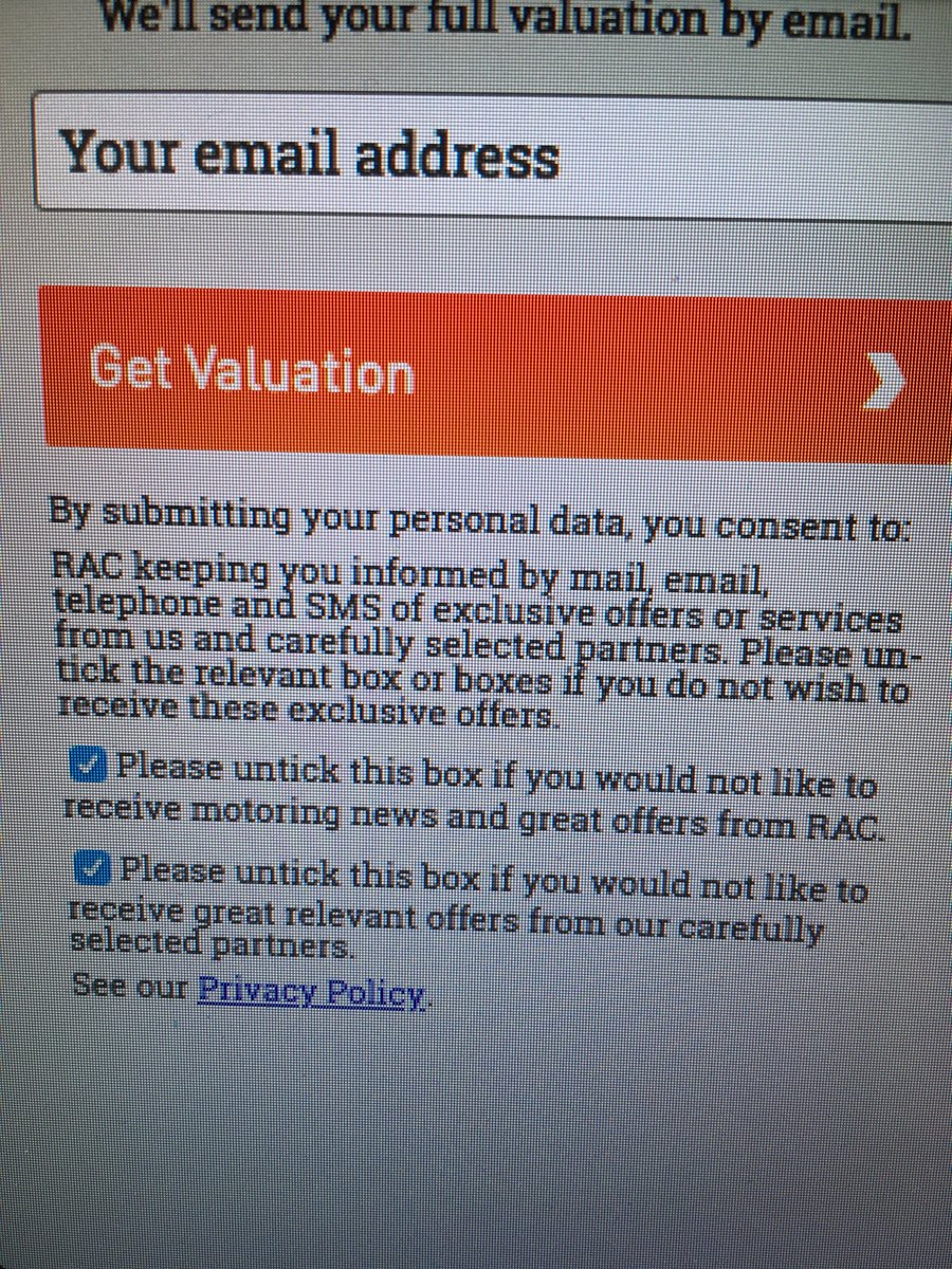 RachaelIncePic's tweet photo. @TheRAC_UK hi guys. Just thought I’d point out that this “untick this box” is now illegal. Hope you can update easily to be Opt In only in line with GDPR. You’re welcome. https://t.co/CfNlXONGWX