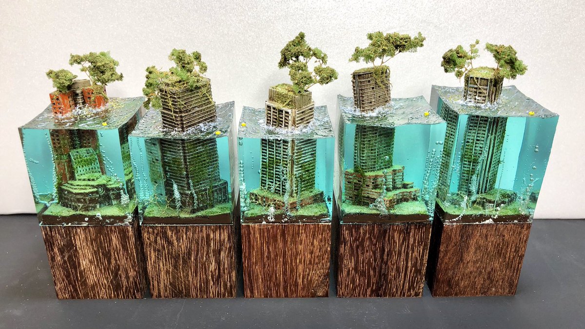 Masaki ワンフェス販売分まずは5つ完成しました ロゴマークの焼印入れたいな レーザー彫刻機の安いの買おうかなぁ 悩 専用のアクリルケース発注してあるので届いたらお知らせします 水没ジオラマ Wf18s