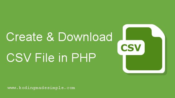 kodingmdsimple's tweet image. How to Create and Download #CSV File in #PHP
buff.ly/2sXGUiL