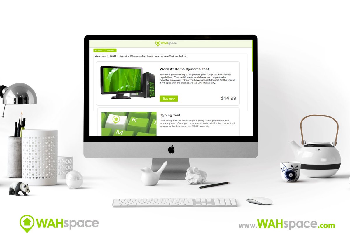 mywahspace's tweet image. Do you know if your computer and internet capabilities are up to standard? Find out with the optional Systems Test at WAH University for $14.99. #WAHUniversity #systemstest #computer #internet #workfromhome #telecommute #computerspeed #internetspeed