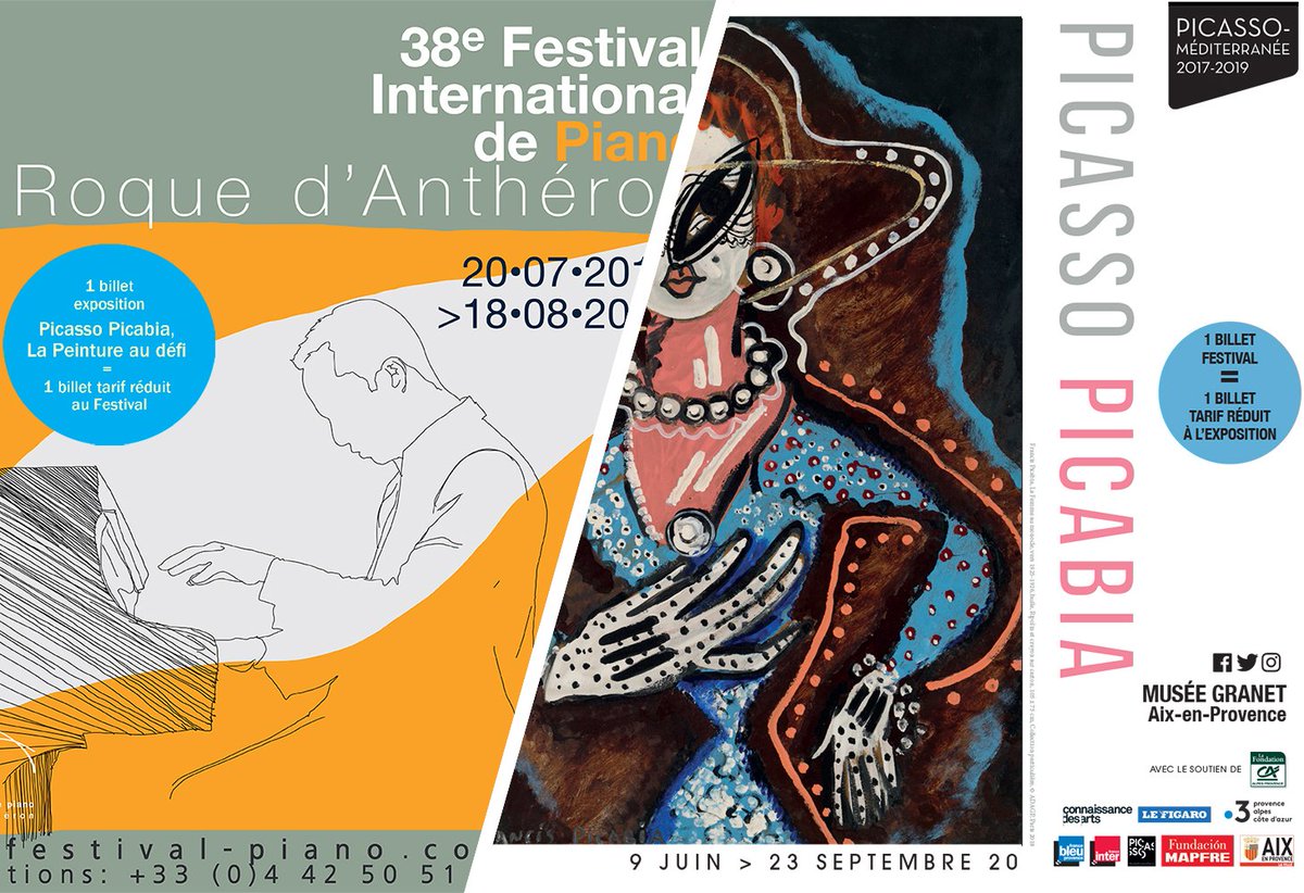 PianoLaRoque's tweet photo. [PARTENARIAT BILLETTERIE @museegranet]
À l'occasion de la 38e édition du Festival et de l'exposition "Picasso - Picabia", l'achat d'un billet pour l'un des événements permet de profiter d'un tarif réduit pour le deuxième ! Plus d'informations : https://t.co/f0KZhpVMjd https://t.co/ErJIrIbhbb