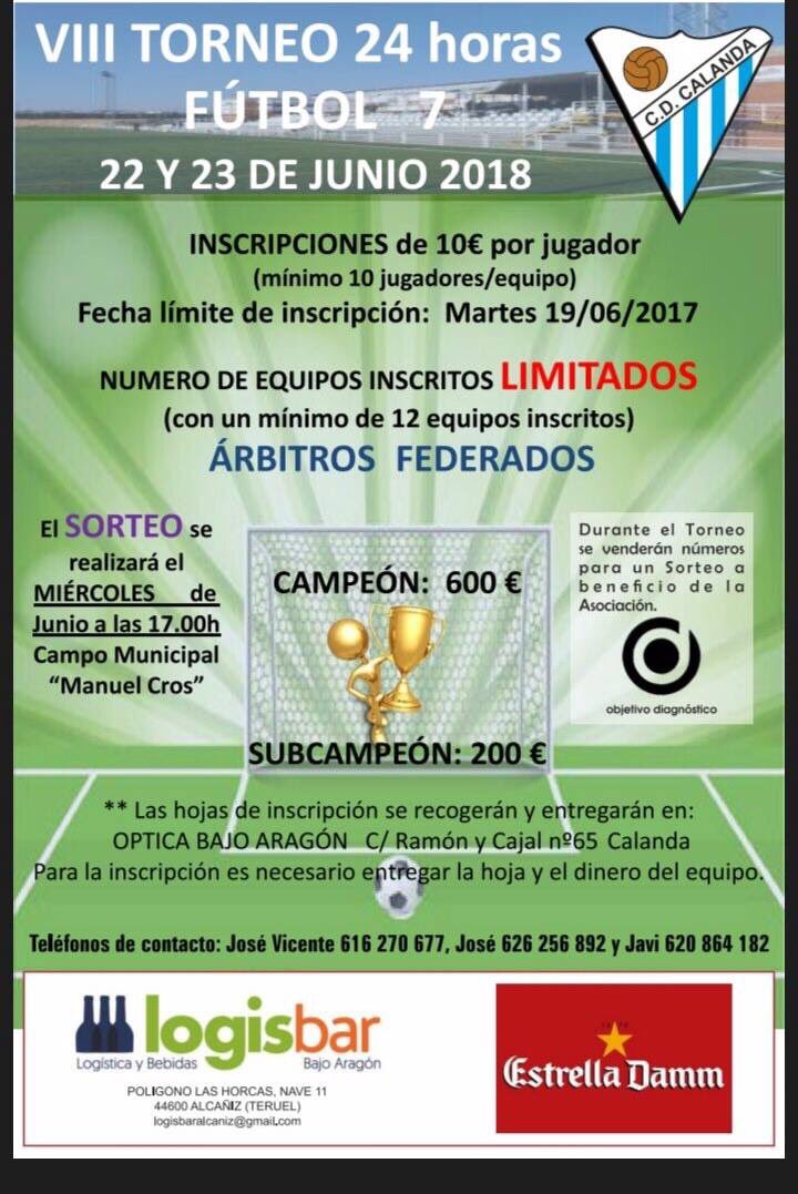 Abiertas las inscripciones de las 24 h de futbol 7