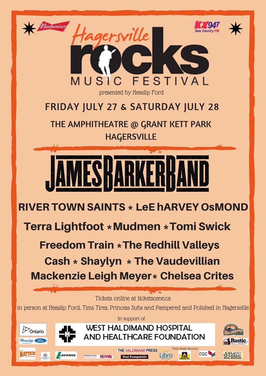 Father’s Day Contest coming on Monday. Win tickets to the BIGGEST Party of the Summer...Hagersville Rocks!