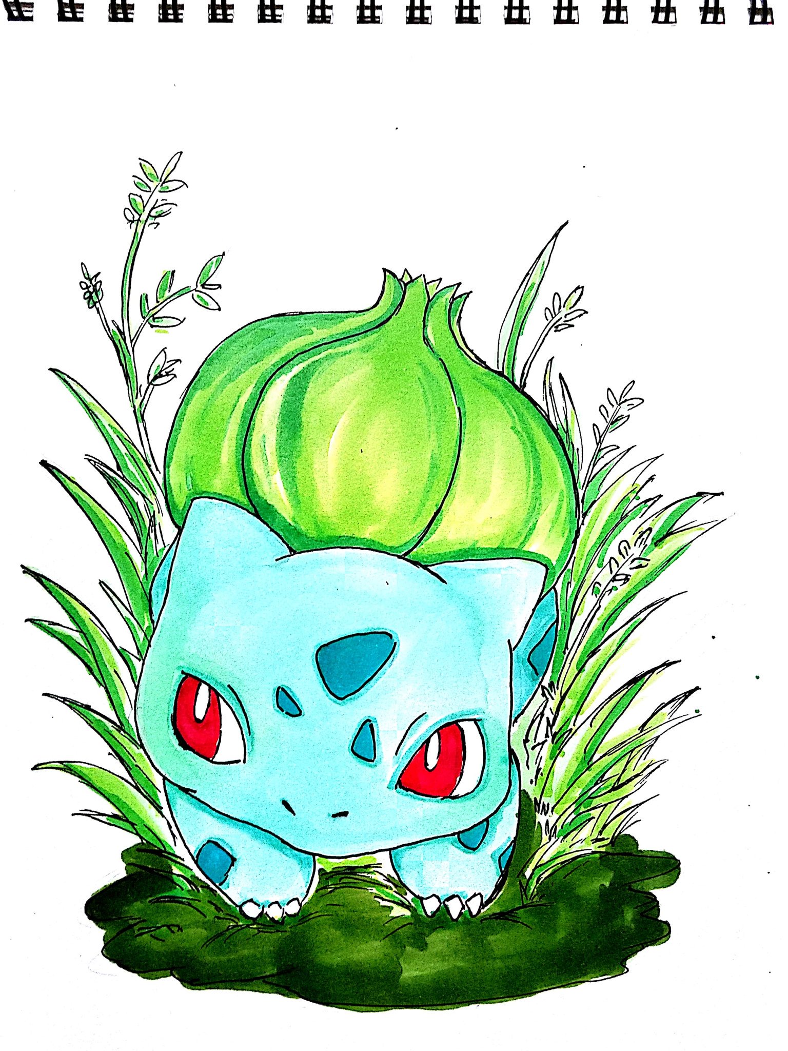 Uzivatel 雨ノ音 ゆん Na Twitteru ポケモンは草むらから No 001フシギダネ やっぱり落ち着く初代 ポケモン イラスト 練習中 塗り絵 フシギダネ T Co J3tegdjv Twitter