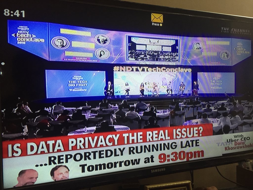MeBhavya's tweet photo. Great Show &amp; Conclave on a topic that needs an understanding. Political Social media experts gave a intriguing aspect to the debate. Thanks @vikramchandra @RajivMakhni @suhelseth &amp; @divyaspandana @MODIfiedVikas #NDTVTechConclave https://t.co/vAadgU8edS
