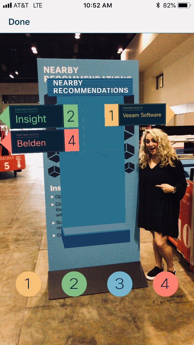 HeatherThomasSV's tweet photo. Check out the nearby recommendations with AR in the mobile app @CiscoLive #CLUS #OpsRock https://t.co/NdanIzhznd