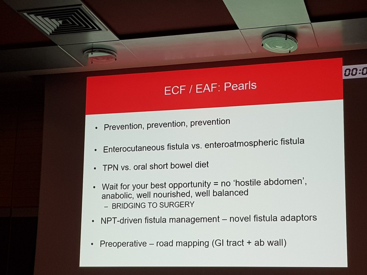 SISEurope's tweet photo. In intestinal failure patients do NOT perform surgery until condition & nutrition are optimized! #SISE2018 @safesurg @escp_tweets @StMarksHospital https://t.co/eQpdsrsVoI