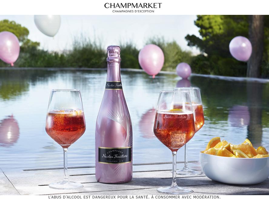 champmarket's tweet photo. Les #champagnes d'été sont de sortie ! ☀️ La cuvée #NicolasFeuillatte #GraphicIce Rosé se déguste frappée, avec quelques glaçons ou en #cocktail rafraîchissant avec de la mangue > https://t.co/BnjRVtOruz
#Champmarket https://t.co/I1cOiGfkxL