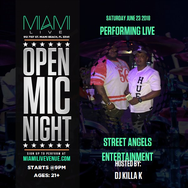 BLuvinMe's tweet photo. I'm performing at Miami LIVE Open Mic Saturday 6/23/18 - DJ Killa K to win $50K Grand Prize! #Coast2Coast https://t.co/0DQQ8W2f6i