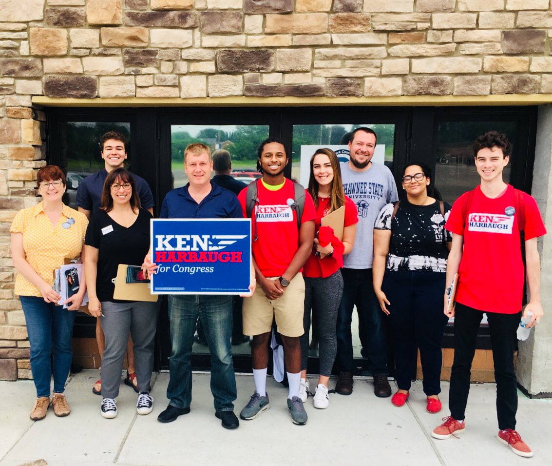 Team_Harbaugh's tweet photo. Rain or shine, we are out knocking on doors and talking to our neighbors about the issues that matter most to them. Look for us on your front porch. #CountryOverParty
#RunWithHonor https://t.co/vDzyhts4BM