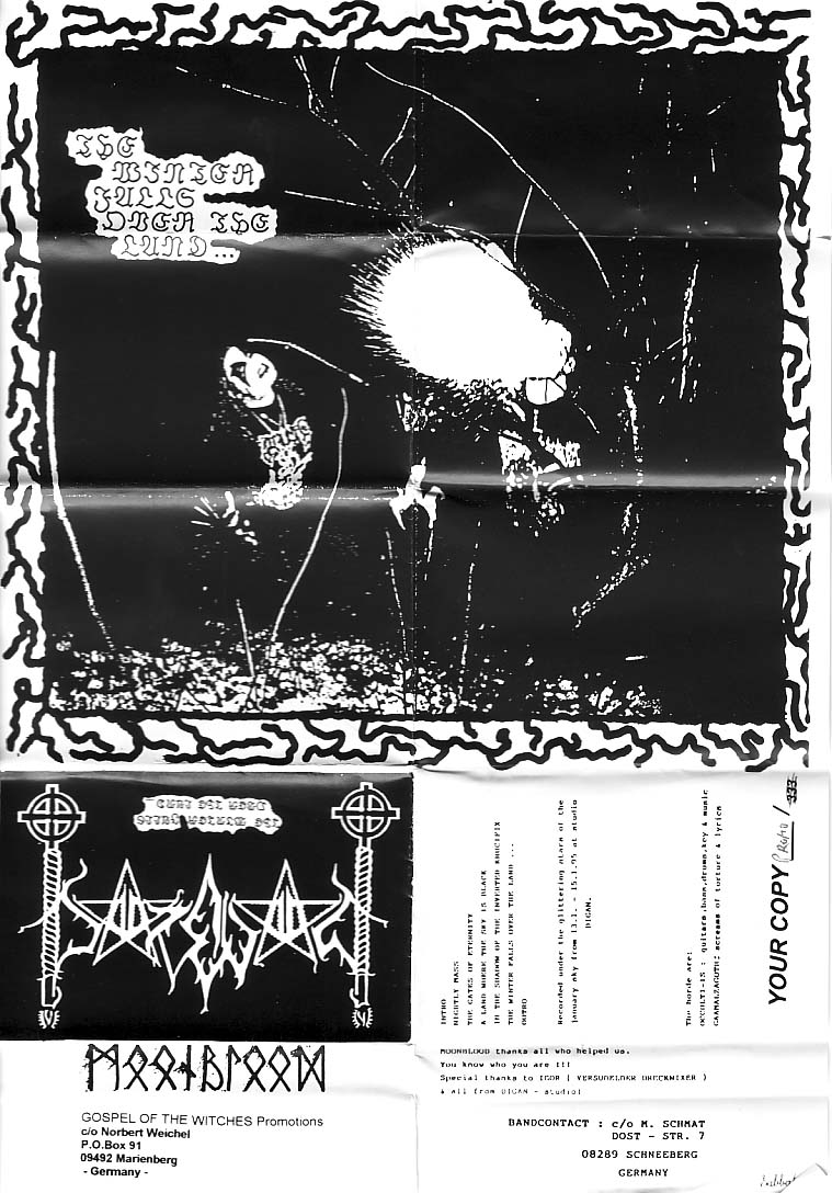 ♆ 𝔅𝔩𝔞𝔠𝔨 𝔄𝔫𝔱𝔦𝔮𝔲𝔞𝔯𝔦𝔲𝔪 ♆ sur Twitter : "Moonblood - The Winter  Falls Over The Land [demo] (1995). #RawBlackMetal #BlackMetal #Germany #90s  https://t.co/db84h7yhIG" / Twitter