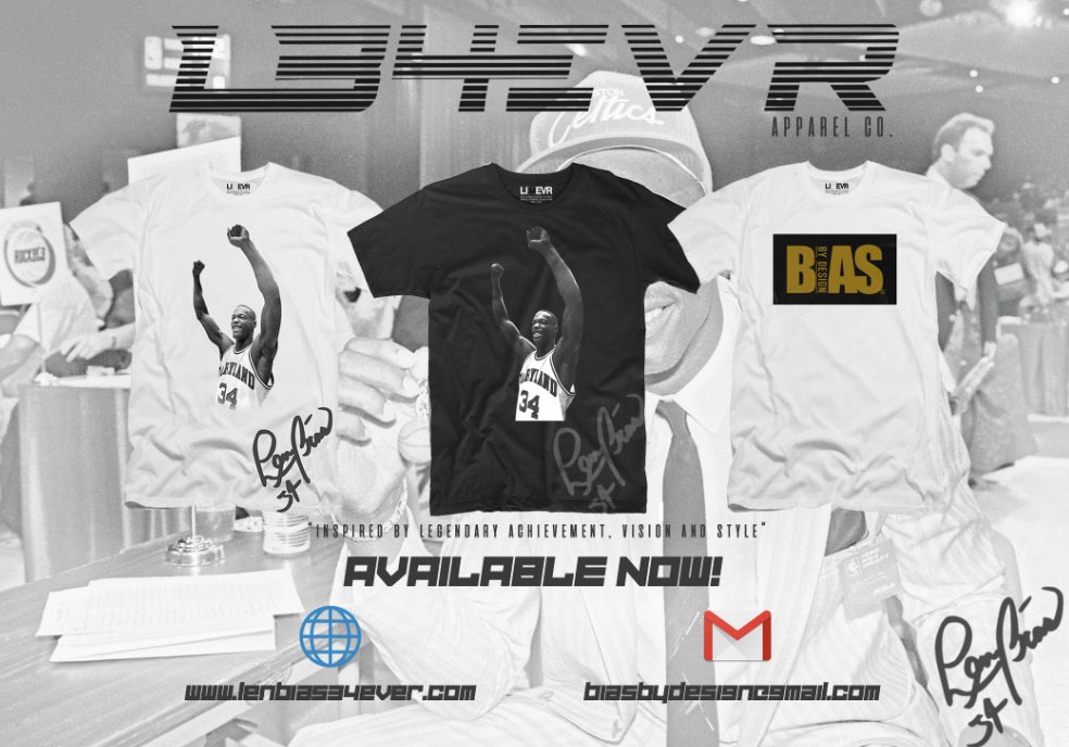 Family of Len Bias has launched an apparel company. Len's mom sent me the link.  lenbias34ever.com