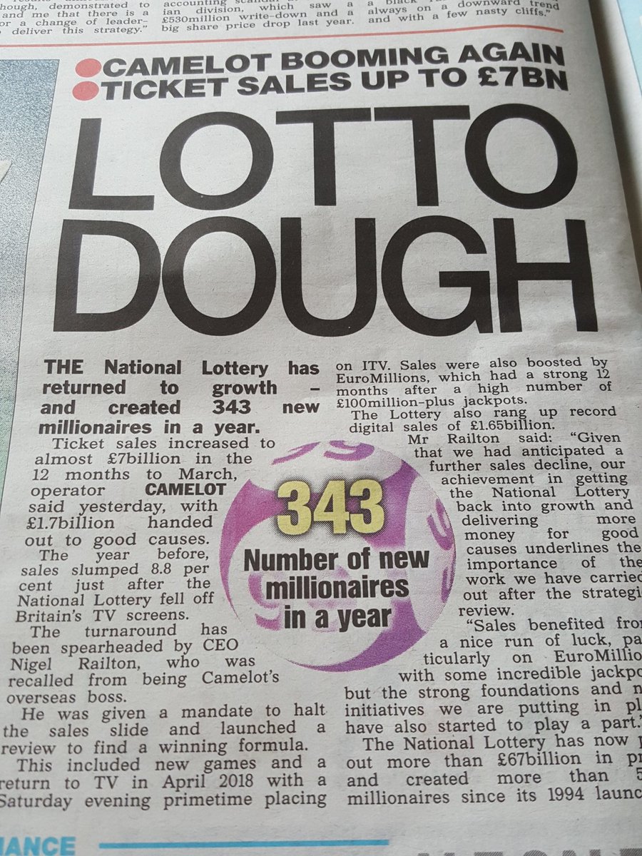 hotvinylnails's tweet photo. @TNLUK https://t.co/TZzWNEy1nV

As the video says what a load of old shit #whataloadofoldshit how have you managed to con this. Maybe the super draw only.67 billion prize money 5000 millionaires in 24 years what a poor poor statistic. 7billion a year  from ticket sales https://t.co/3NyW3Jw8tv