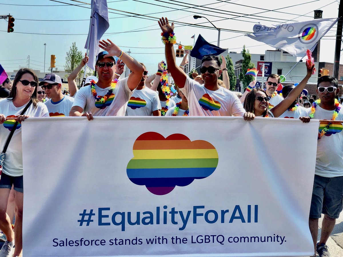 JamesLoduca's tweet photo. .@salesforce Welcomes All.  #PrideMonth #EqualityForAll🌈
❤️🧡💛💙💚💜❤️🧡💛💚💚💜 https://t.co/Hg3jw0IfHA