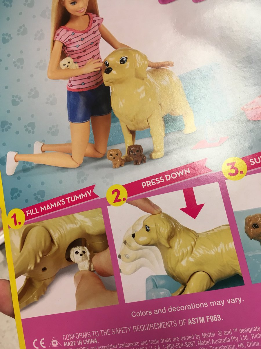 aofilmworks's tweet photo. So that’s where puppies come from! #barbie #puppy #barbieset #ridiculous #kidstoy # https://t.co/BUNAjSwBp1
